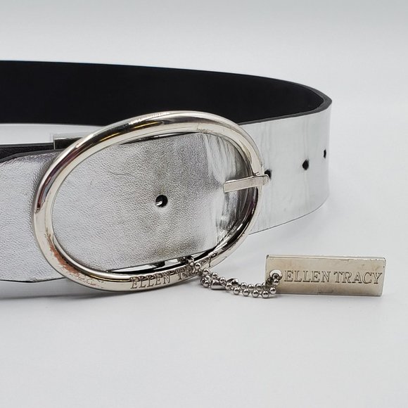 Ellen Tracy Reversible Black/Silver Belt main image 5